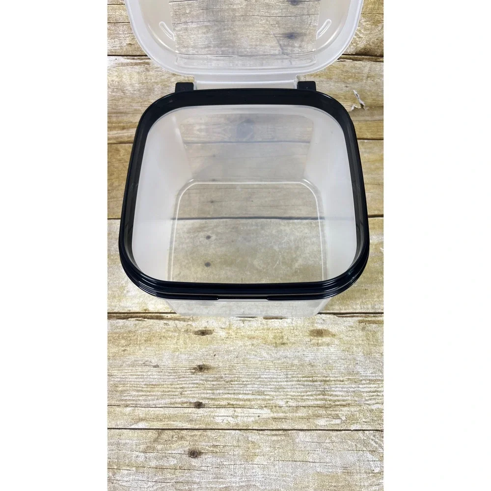Tupperware Modular Mates Square Signature Line Container #2 Hinged Lid Clear New